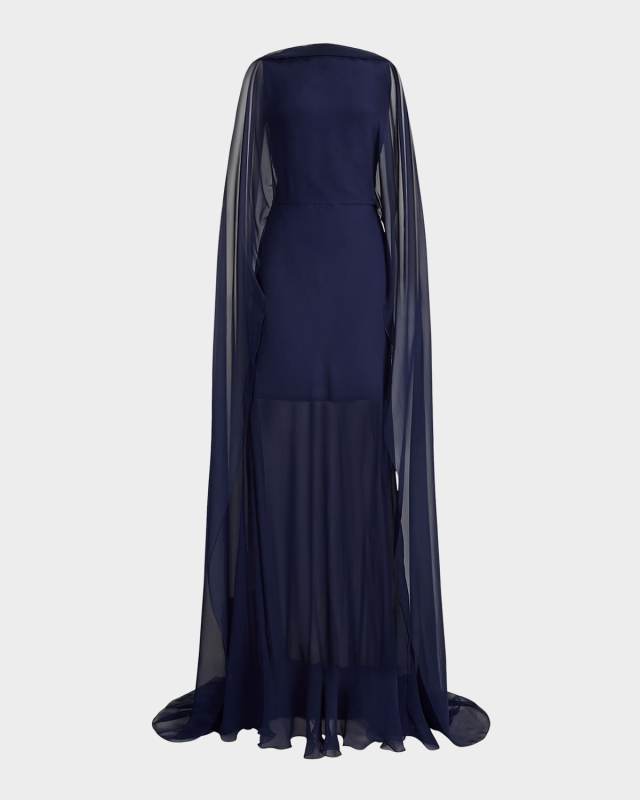 Dylon Washed Chiffon Scarf Evening Dress